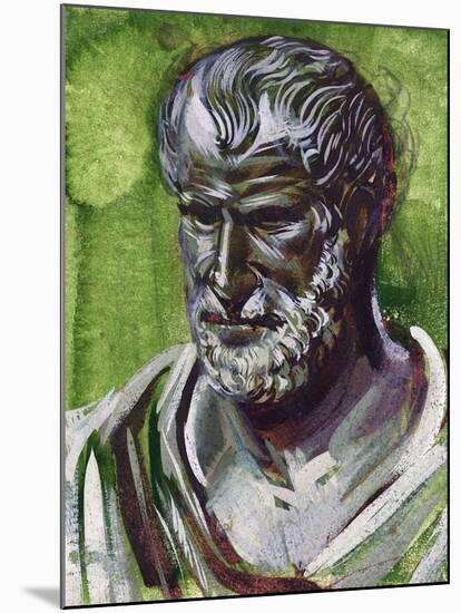 Portrait of Pythagoras (Samos, 570 Bc-Metaponto, 495 BC), Greek Philosopher and Mathematician-null-Mounted Giclee Print