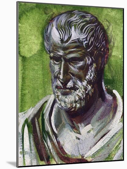 Portrait of Pythagoras (Samos, 570 Bc-Metaponto, 495 BC), Greek Philosopher and Mathematician-null-Mounted Giclee Print