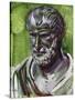 Portrait of Pythagoras (Samos, 570 Bc-Metaponto, 495 BC), Greek Philosopher and Mathematician-null-Stretched Canvas