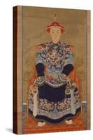 Portrait of Qianlong Emperor As a Young Man, Hanging Scroll-Chinese School-Stretched Canvas