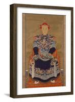 Portrait of Qianlong Emperor As a Young Man, Hanging Scroll-Chinese School-Framed Giclee Print