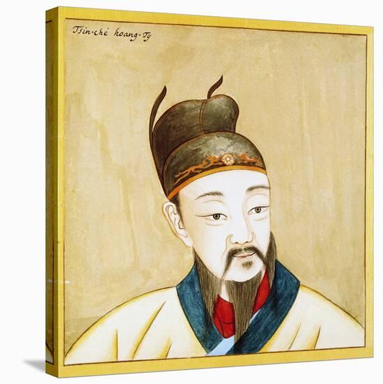 Portrait of Qin Shi Huang, Founder of the Empire of China, Chinese Civilization, 17th Century-null-Stretched Canvas