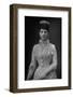 Portrait of Queen Alexandra of England, Wearing Crown, Diamond and Pearl Necklaces, White Gown-W. And D. Downey-Framed Photographic Print