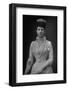 Portrait of Queen Alexandra of England, Wearing Crown, Diamond and Pearl Necklaces, White Gown-W. And D. Downey-Framed Photographic Print