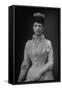 Portrait of Queen Alexandra of England, Wearing Crown, Diamond and Pearl Necklaces, White Gown-W. And D. Downey-Framed Stretched Canvas