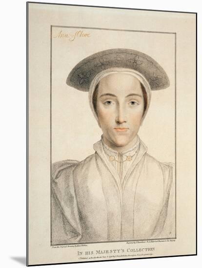 Portrait of Queen Anne of Cleves Published 1796-Hans Holbein the Younger-Mounted Giclee Print