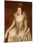 Portrait of Queen Anne of Denmark (1574-1619)-John De Critz-Mounted Giclee Print