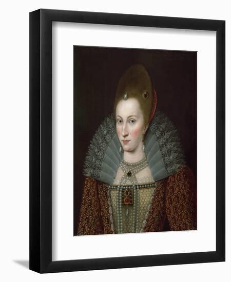 Portrait of Queen Anne of Denmark-null-Framed Giclee Print