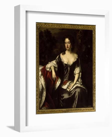 Portrait of Queen Anne when Princess of Denmark, 1687-William Wissing-Framed Giclee Print