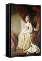 Portrait of Queen Charlotte, Full Length, Seated in Robes of State-Sir Joshua Reynolds-Framed Stretched Canvas