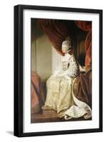 Portrait of Queen Charlotte, Full Length, Seated in Robes of State-Sir Joshua Reynolds-Framed Giclee Print