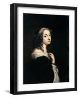 Portrait of Queen Christina of Sweden (1626-168), C. 1650-David Beck-Framed Giclee Print