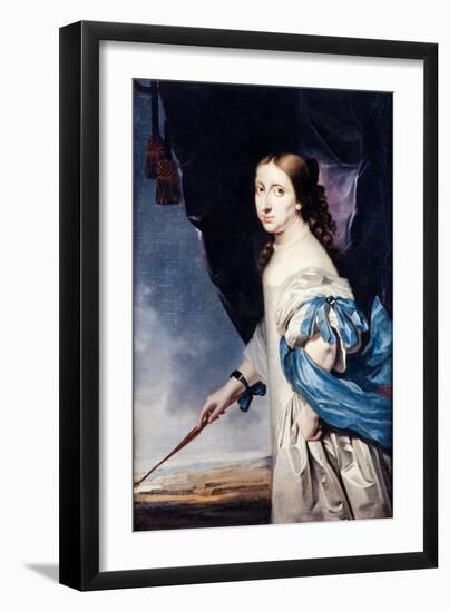 Portrait of Queen Christina of Sweden, 1661-Abraham Wuchters-Framed Giclee Print