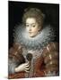 Portrait of Queen Elisabeth of France (1602-164), Queen Consort of Spain-Frans Francken the Younger-Mounted Giclee Print