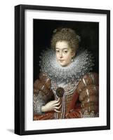 Portrait of Queen Elisabeth of France (1602-164), Queen Consort of Spain-Frans Francken the Younger-Framed Giclee Print