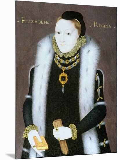 Portrait of Queen Elizabeth I (1533-1603) C.1558-null-Mounted Giclee Print