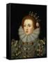 Portrait of Queen Elizabeth I (1533-1603)-Nicholas Hilliard-Framed Stretched Canvas