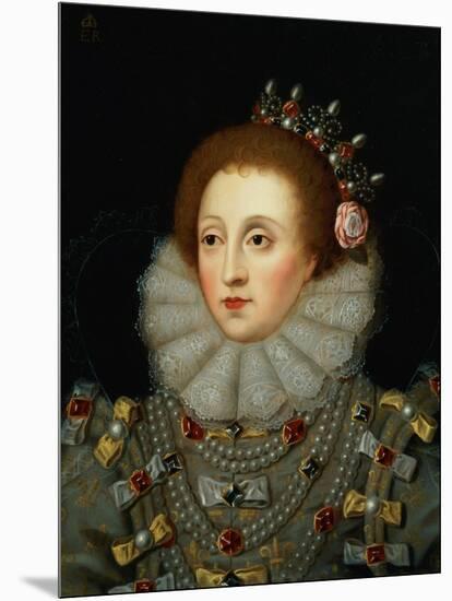 Portrait of Queen Elizabeth I (1533-1603)-Nicholas Hilliard-Mounted Giclee Print
