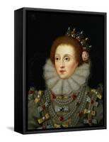 Portrait of Queen Elizabeth I (1533-1603)-Nicholas Hilliard-Framed Stretched Canvas