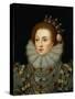 Portrait of Queen Elizabeth I (1533-1603)-Nicholas Hilliard-Stretched Canvas