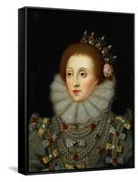 Portrait of Queen Elizabeth I (1533-1603)-Nicholas Hilliard-Framed Stretched Canvas