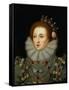 Portrait of Queen Elizabeth I (1533-1603)-Nicholas Hilliard-Framed Stretched Canvas