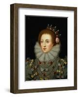 Portrait of Queen Elizabeth I (1533-1603)-Nicholas Hilliard-Framed Giclee Print