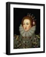 Portrait of Queen Elizabeth I (1533-1603)-Nicholas Hilliard-Framed Giclee Print