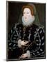 Portrait of Queen Elizabeth I of England, 1575-1580 (Painting)-Nicholas Hilliard-Mounted Giclee Print