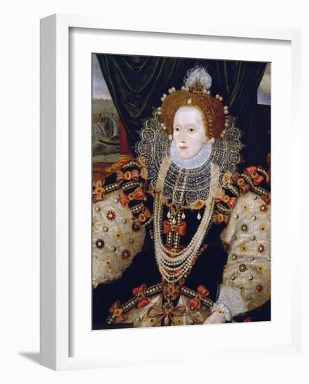 Portrait of Queen Elizabeth I of England (The Armada Portrait)-null-Framed Giclee Print