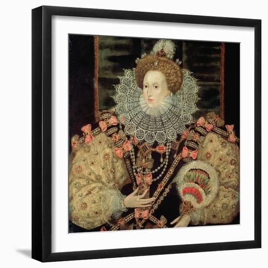 Portrait of Queen Elizabeth I - the Armada Portrait-George Gower-Framed Giclee Print