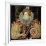 Portrait of Queen Elizabeth I - the Armada Portrait-George Gower-Framed Giclee Print