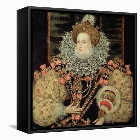 Portrait of Queen Elizabeth I - the Armada Portrait-George Gower-Framed Stretched Canvas