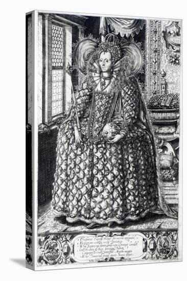 Portrait of Queen Elizabeth I-William Rogers-Stretched Canvas