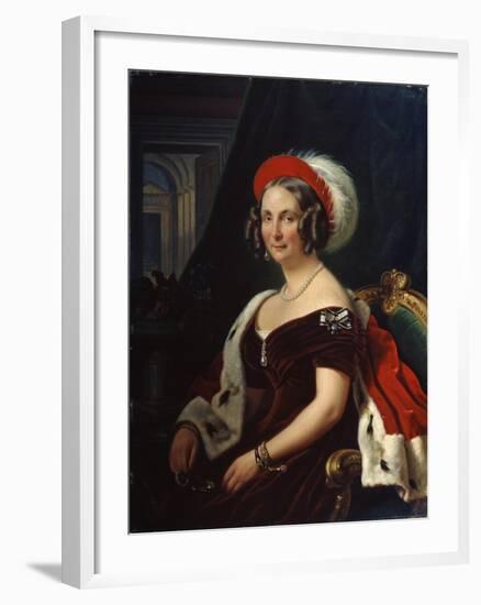 Portrait of Queen Frederica of Hanover, (1778-184), 19th Century-Franz Kruger-Framed Giclee Print