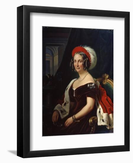 Portrait of Queen Frederica of Hanover, (1778-184), 19th Century-Franz Kruger-Framed Giclee Print