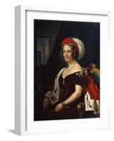 Portrait of Queen Frederica of Hanover, (1778-184), 19th Century-Franz Kruger-Framed Giclee Print