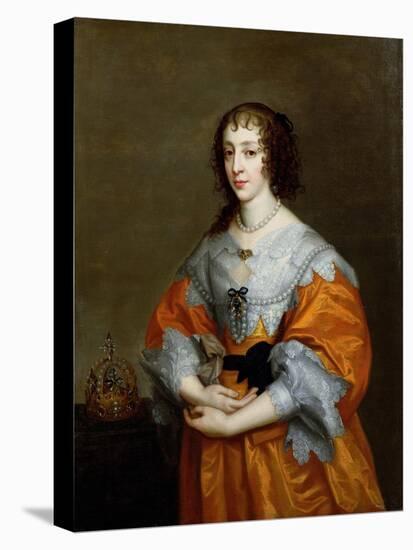 Portrait of Queen Henrietta Maria (1609-69)-Sir Anthony Van Dyck-Stretched Canvas