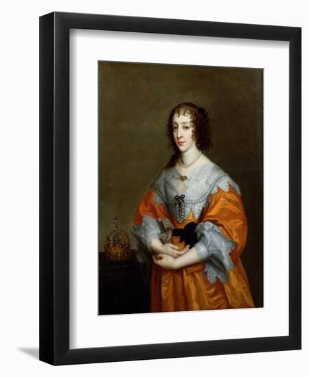 Portrait of Queen Henrietta Maria (1609-69)-Sir Anthony Van Dyck-Framed Giclee Print