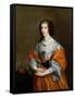 Portrait of Queen Henrietta Maria (1609-69)-Sir Anthony Van Dyck-Framed Stretched Canvas