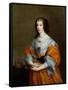 Portrait of Queen Henrietta Maria (1609-69)-Sir Anthony Van Dyck-Framed Stretched Canvas