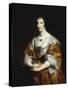 Portrait of Queen Henrietta Maria-Sir Anthony Van Dyck-Stretched Canvas