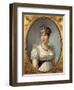 Portrait of Queen Hortense De Beauharnais - by Jean-Baptiste Regnault-null-Framed Giclee Print