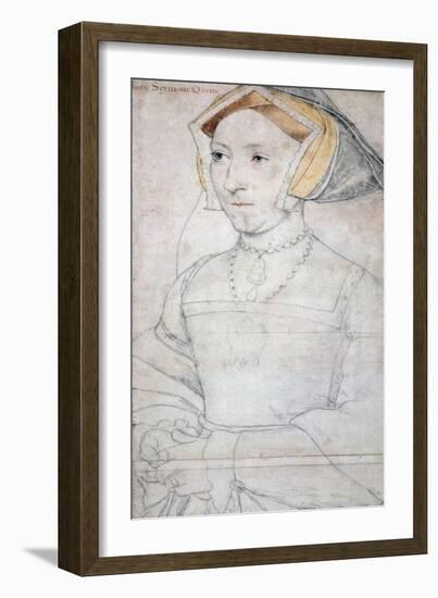 Portrait of Queen Jane Seymour-Hans Holbein the Younger-Framed Giclee Print