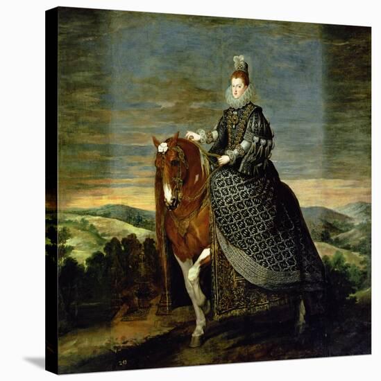 Portrait of Queen Margaret of Austria-Diego Velazquez-Stretched Canvas