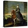 Portrait of Queen Margaret of Austria-Diego Velazquez-Stretched Canvas