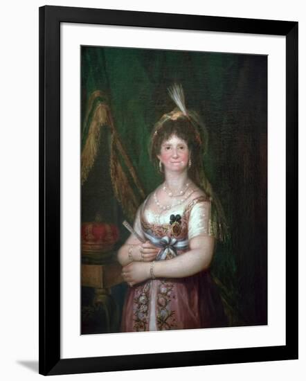 Portrait of Queen Maria Luisa, 18th century. Artist: Unknown-Francisco Goya-Framed Giclee Print