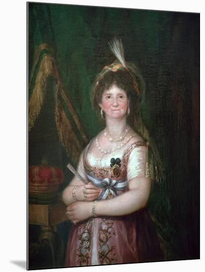 Portrait of Queen Maria Luisa, 18th century. Artist: Unknown-Francisco Goya-Mounted Giclee Print