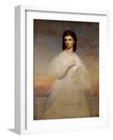 Portrait of Queen Maria Sophia of Naples, C.1860-Franz Xaver Winterhalter-Framed Giclee Print