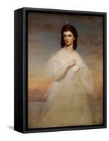 Portrait of Queen Maria Sophia of Naples, C.1860-Franz Xaver Winterhalter-Framed Stretched Canvas